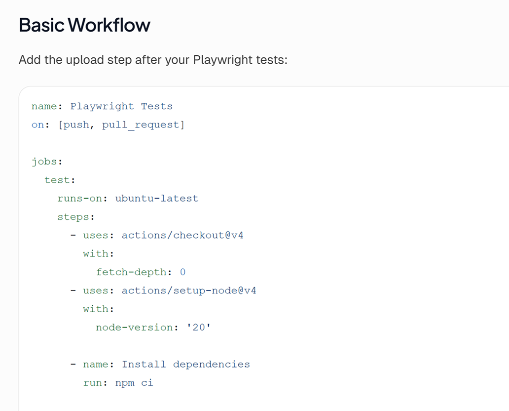 Copy the workflow config